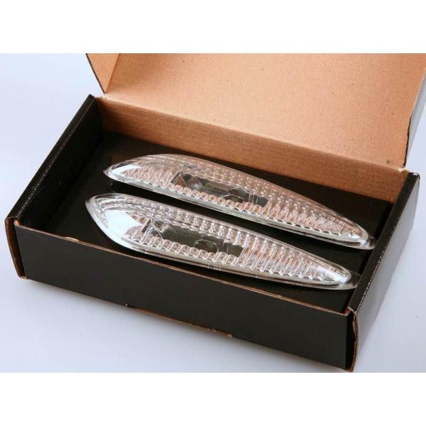 BMW用 E46 前期 セダン ワゴン クーペ コンバーチブルクリアバルブ式サイドマーカー 3シリー...