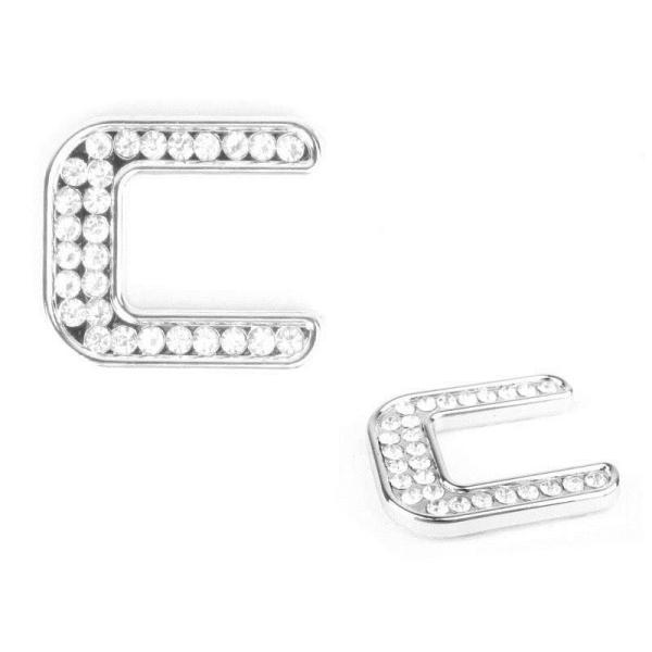 キラキラ 光る 3D立体 英字 アルファベットエンブレム ステッカー カー バイク DIY#C