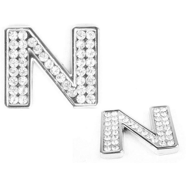 キラキラ 光る 3D立体 英字 アルファベットエンブレム ステッカー カー バイク DIY#N