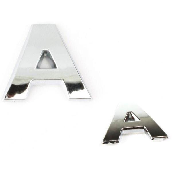 キラキラ 光る 3D立体 めっき 英字 アルファベットエンブレム ステッカー カー バイク シルバー...