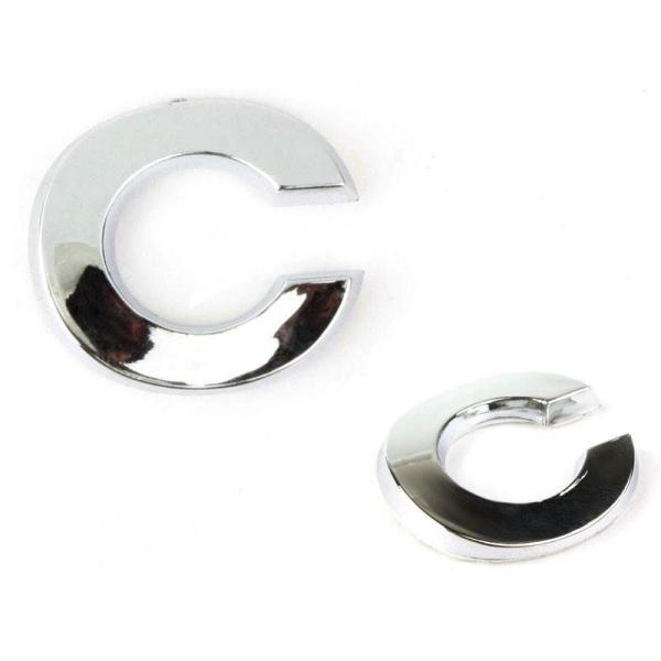 キラキラ 光る 3D立体 めっき 英字 アルファベットエンブレム ステッカー カー バイク シルバー...