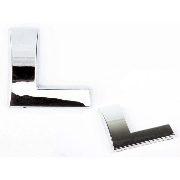 キラキラ 光る 3D立体 めっき 英字 アルファベットエンブレム ステッカー カー バイク シルバー...