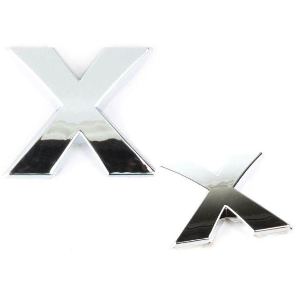 キラキラ 光る 3D立体 めっき 英字 アルファベットエンブレム ステッカー カー バイク シルバー...