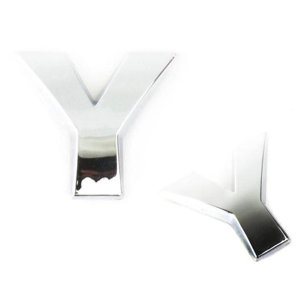 キラキラ 光る 3D立体 めっき 英字 アルファベットエンブレム ステッカー カー バイク シルバー...