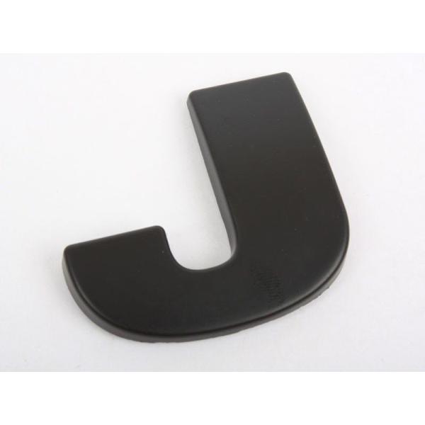 J 英字 アルファベットエンブレム ステッカー マットブラック