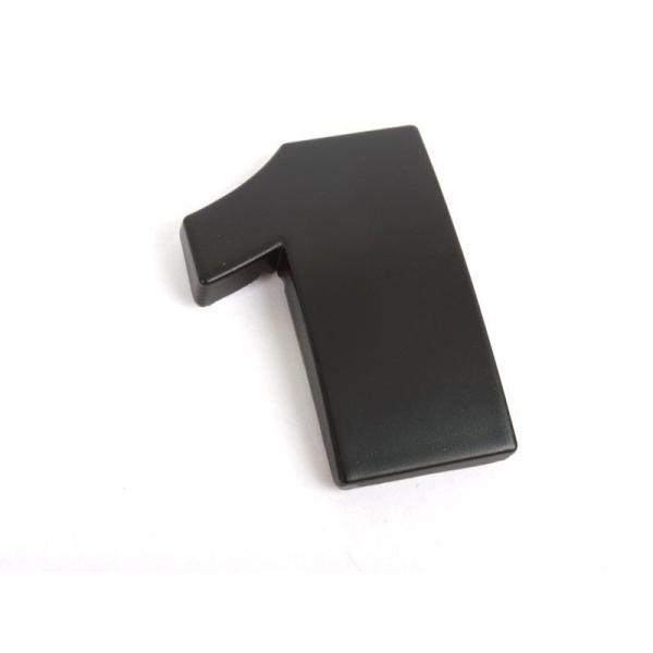 1 数字 アルファベットエンブレム ステッカー マットブラック