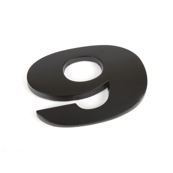 9 数字 アルファベットエンブレム ステッカー マットブラック