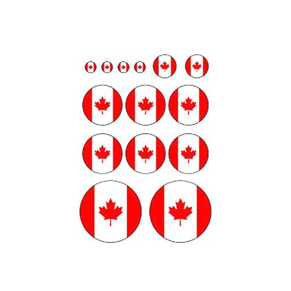 自動車 飾り 装飾 シール ステッカー 国旗模様 円形#カナダ国旗