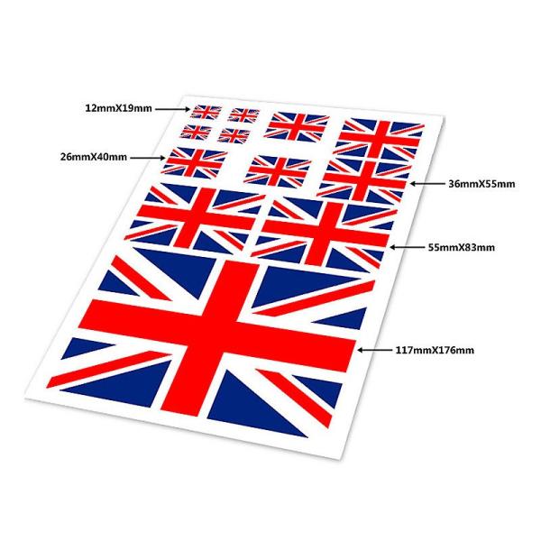 自動車 飾り 装飾 シール ステッカー 国旗模様 四角形#イギリス国旗