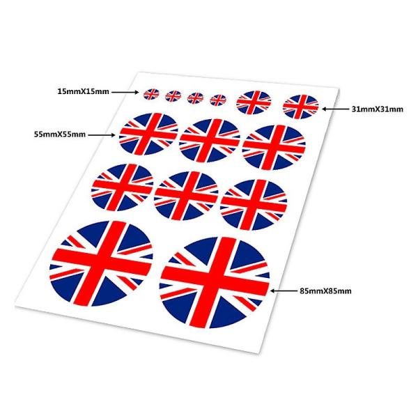 自動車 飾り 装飾 シール ステッカー 国旗模様 円形#イギリス国旗