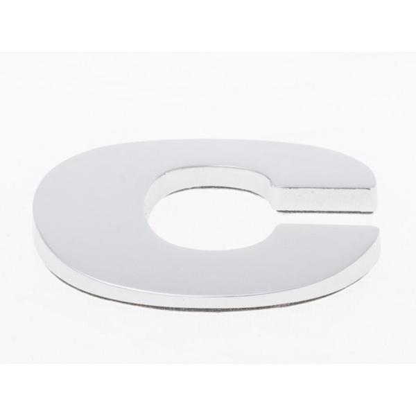 メッキ 銀色 3D立体 アルファベットエンブレム ステッカー カー バイク シルバー#C