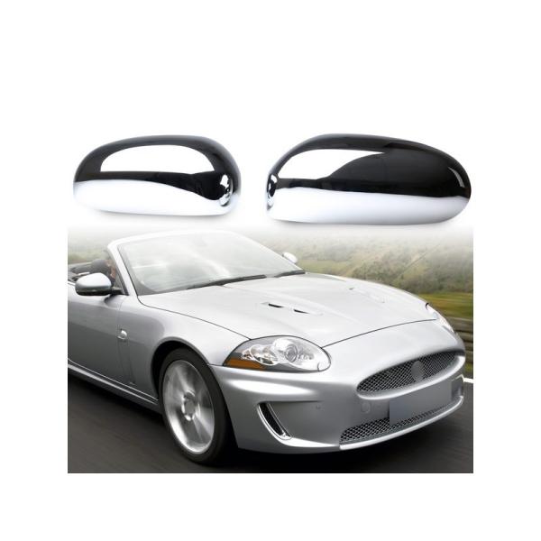Jaguar用 X-type S-type XJ6 8 XK XKR クロームメッキドアミラーカバー...