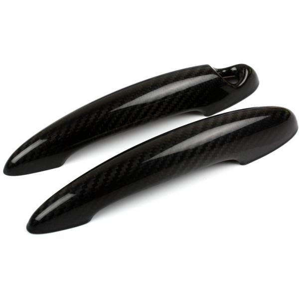 ミニクーパー用 R50 R52 R53 R55 R56 R57 ドライカーボン製ドアノブカバー ドア...
