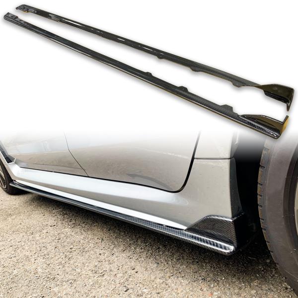 スバル用 WRX STI S4 VA系 セダン用 サイドスカート エクステンション スポイラー カー...
