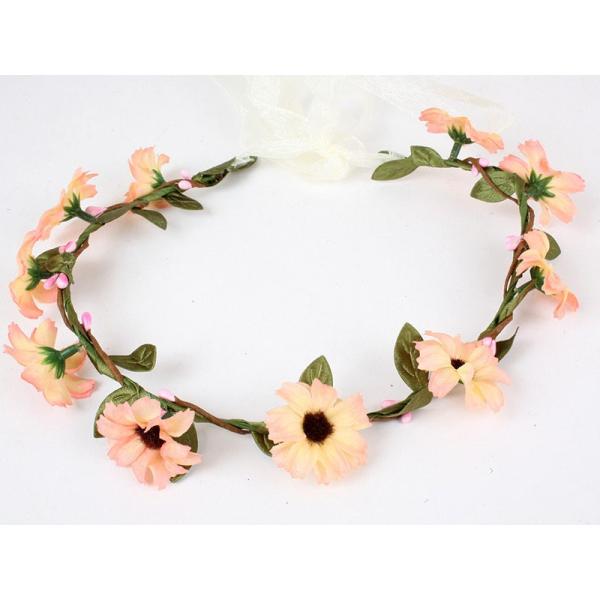 夏 ビーチスタイル 花かんむり 花冠 花輪#カラーC