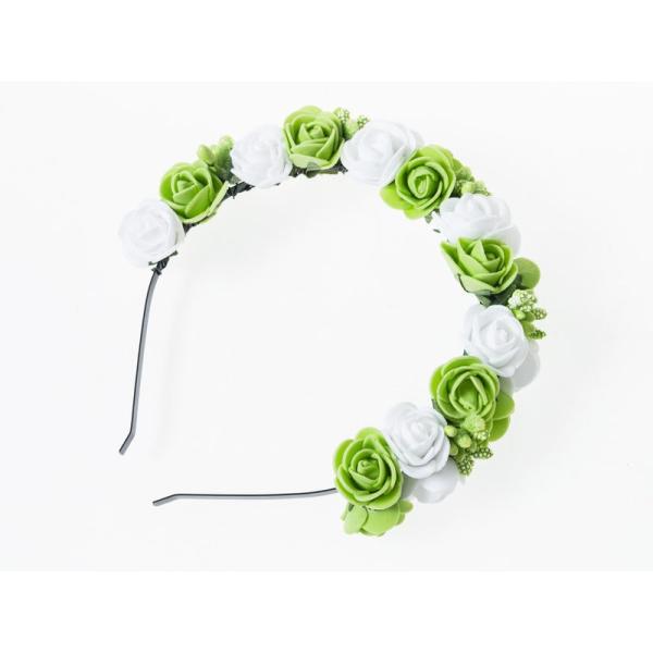 花嫁 花冠 花かんむり フラワー 造花アクセサリー カチューシャ ウェディング イベントなど#ホワイ...