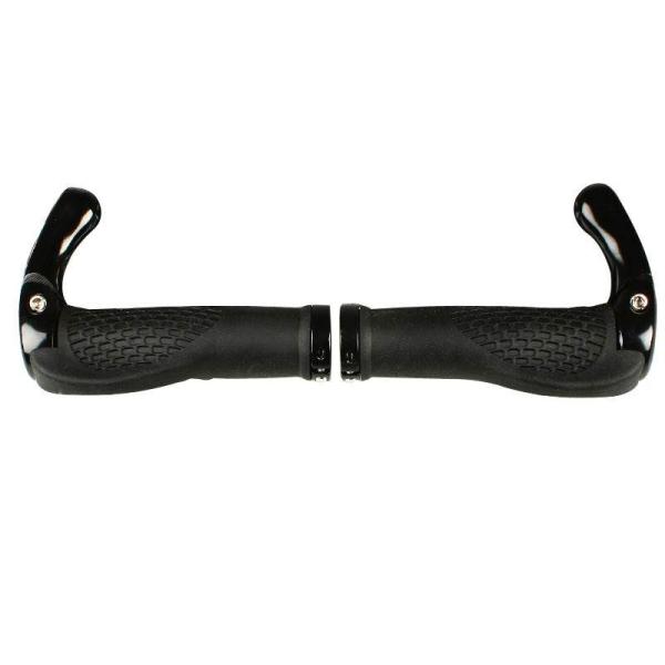 自転車エルゴグリップバーエンド一体型#ブラック