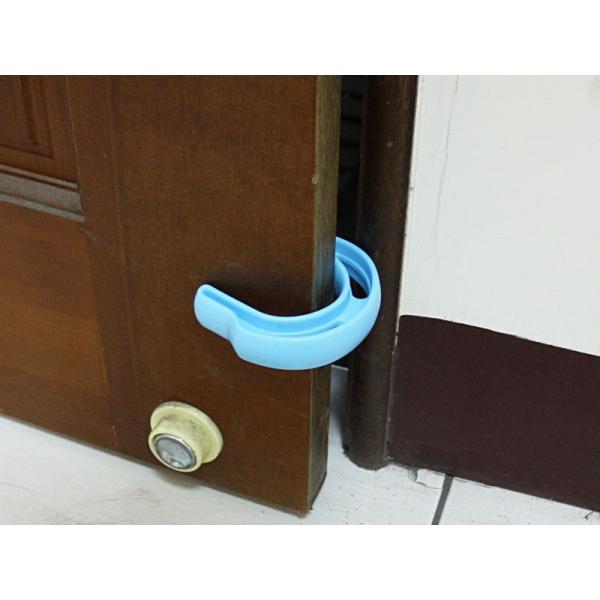 U型ドアストッパー クッション#ブルー