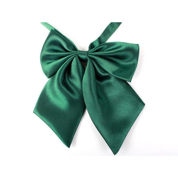 スクールリボン レディーズ 無地 制服 正装#常磐色