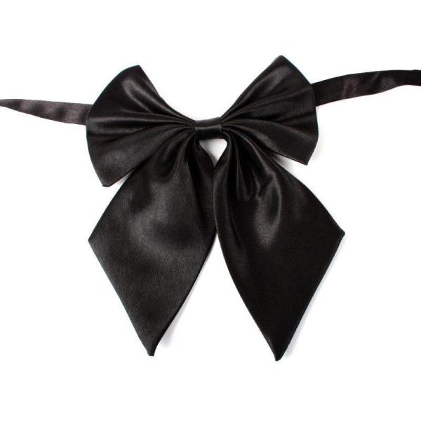 スクールリボン レディーズ 無地 制服 正装#黒