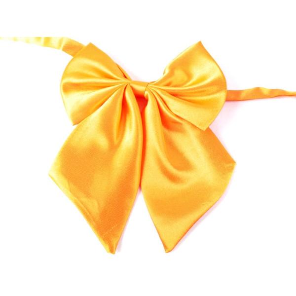 スクールリボン レディーズ 無地 制服 正装#オレンジイエロー