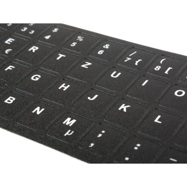 フランス語キーボードシール ラベル#ブラック白文字