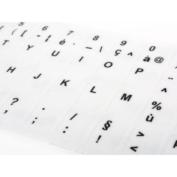 フランス語キーボードシール ラベル#ホワイト黒文字