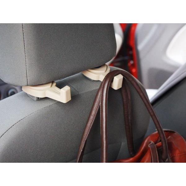 2個セット 車用 シート フック ハング#ブラック