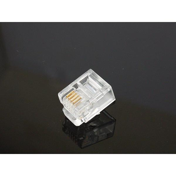 50個入 モジュラーケーブル RJ11 通信線用 6極4芯 6P4C