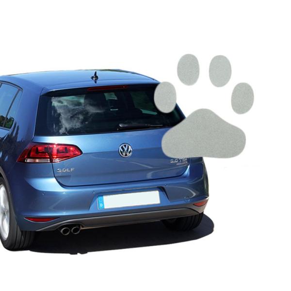 自動車バイク用転写タイプデカールステッカーカッティングシール 光反射 肉球 ホワイト