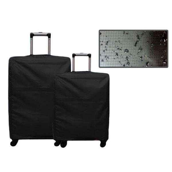 多サイズ スーツケース防水防塵カバー 旅行携帯用 20インチ ブラック