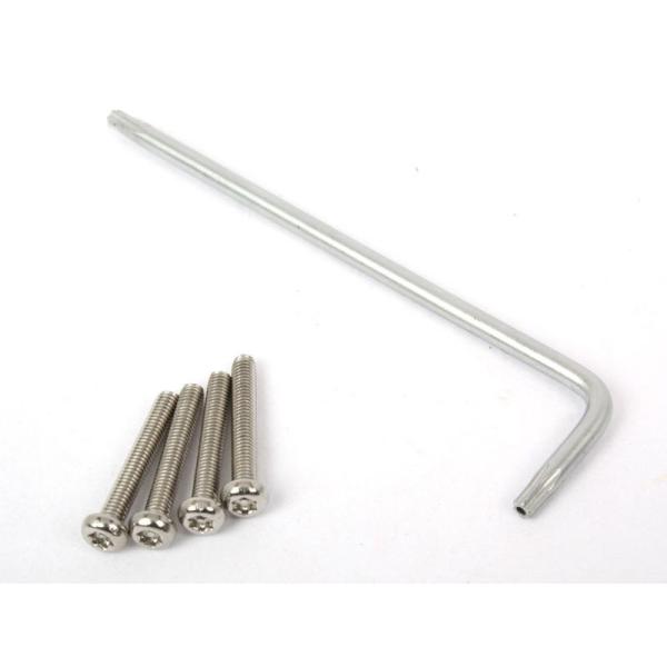 M3x20ステンレス製ピン付へックスローブ特殊ネジボルト4本組レンチセット