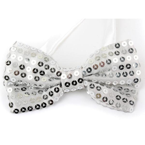 スパンコールモチーフ 蝶リボン コスプレ 発表会イベント用#ホワイト