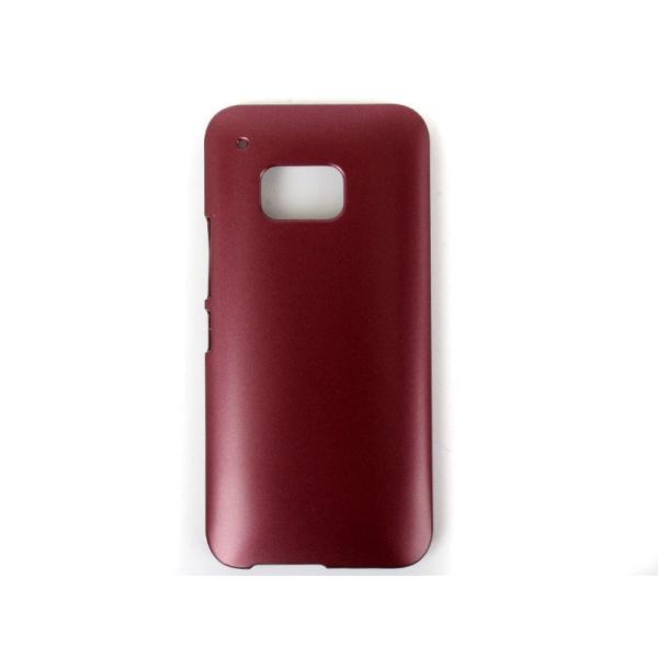 パール光沢 HTC ONE M9 メッキ調 超軽量 ハードケース カバー#ワイン