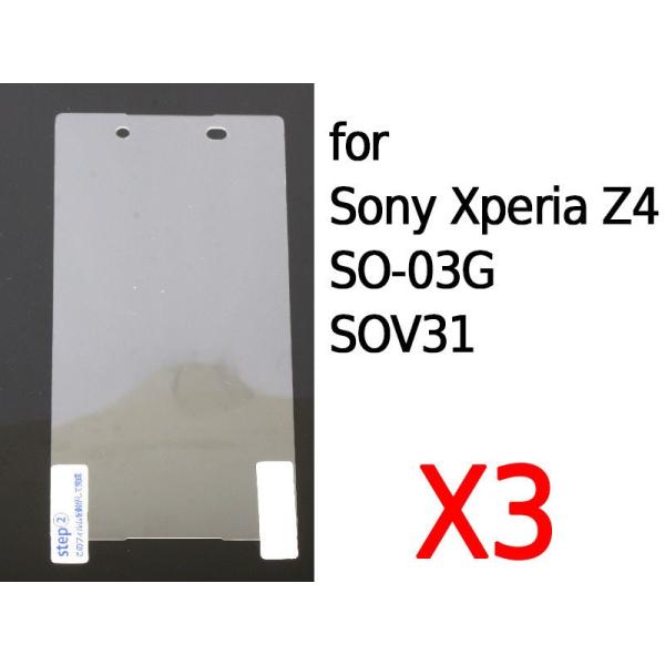 Sony Xperia Z4 SO-03G SOV31 用 液晶保護フィルムシート 3枚#クリアタイ...