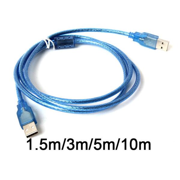 USB2.0対応延長ケーブル タイプ：オス⇔オス ブルー 1.5m