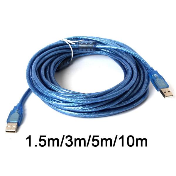 USB2.0対応延長ケーブル タイプ：オス⇔オス ブルー 3m