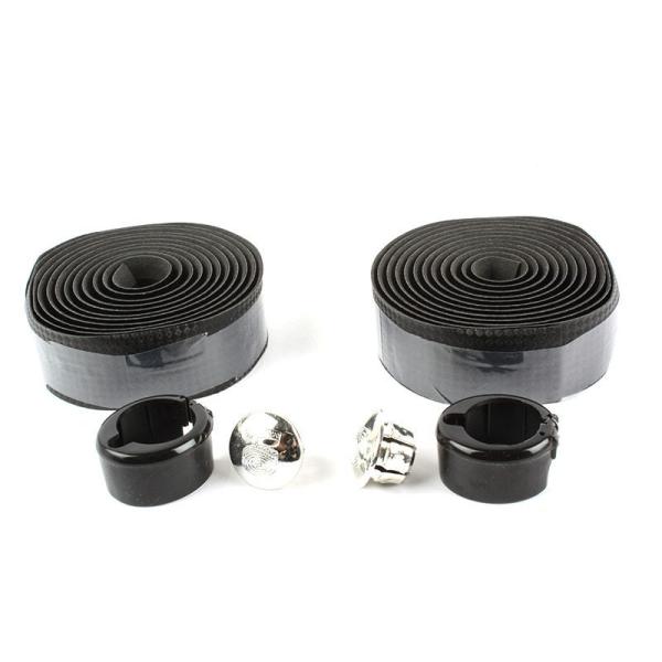 2個セット 滑り止め 自転車 バーテープ ハンドル 安全保護 カーボン調#黒