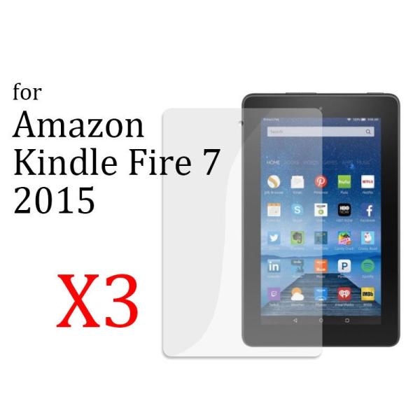 Amazon Kindle Fire 7 2015 高光沢 前面フィルム 液晶保護シート 3枚入り