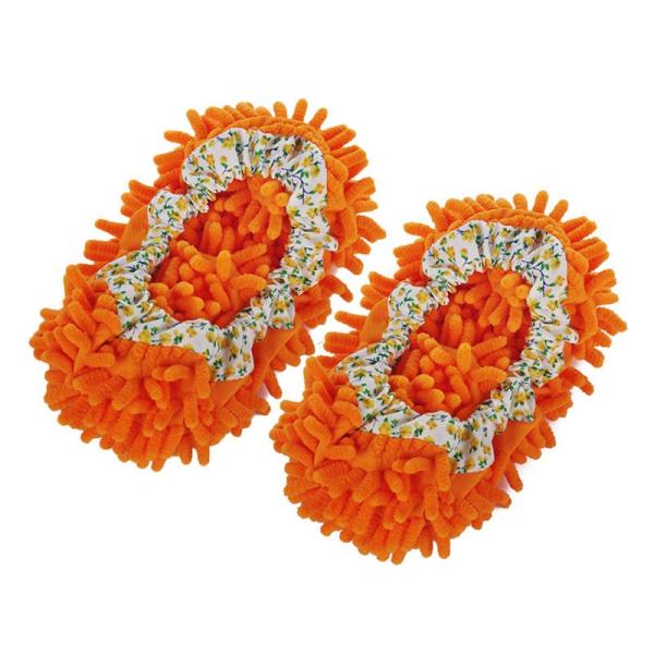 モップスリッパ カバー 掃除 歩くだけで#橙色