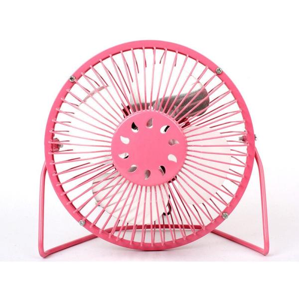 レトロ USB 卓上スタンド 扇風機 6インチ#ピンク
