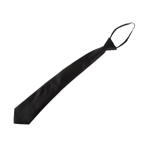 ジッパー式 ワンタッチネクタイ ファスナーネクタイ クイックネクタイ ビジネス系#ブラック