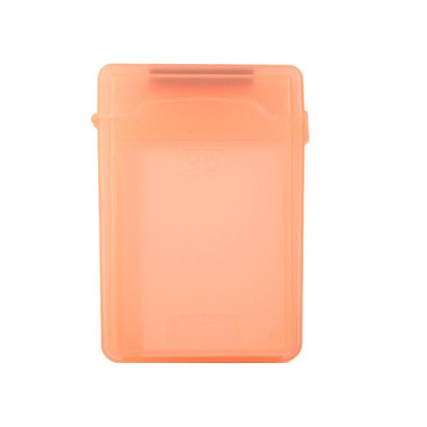 3.5インチ ハードディスク 保護ケース ボックス 収納箱#オレンジ