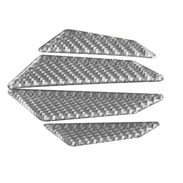 自動車用 汎用タイプ 衝撃防止 保護ステッカ カーボン調 4枚セット シルバー