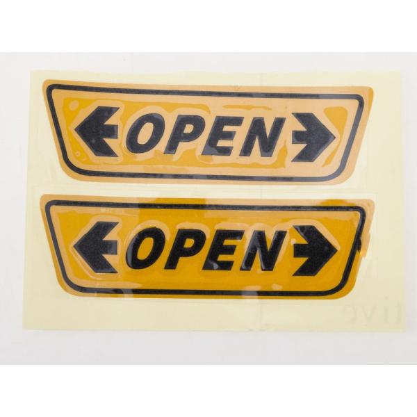 自動車 ドア 事故防止 反射ステッカー シール 2枚セット#イエロー