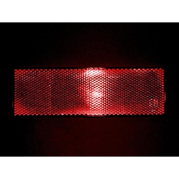 汎用 自動車 事故防止 反射板ステッカー シール 2枚セット#レッド