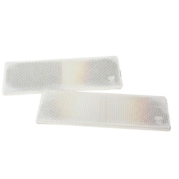 汎用 自動車 事故防止 反射板ステッカー シール 2枚セット#ホワイト