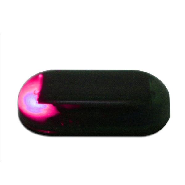 自動車 カーセキュリティー 防犯 装置 ソーラー充電 ダミー LEDシールライト#赤