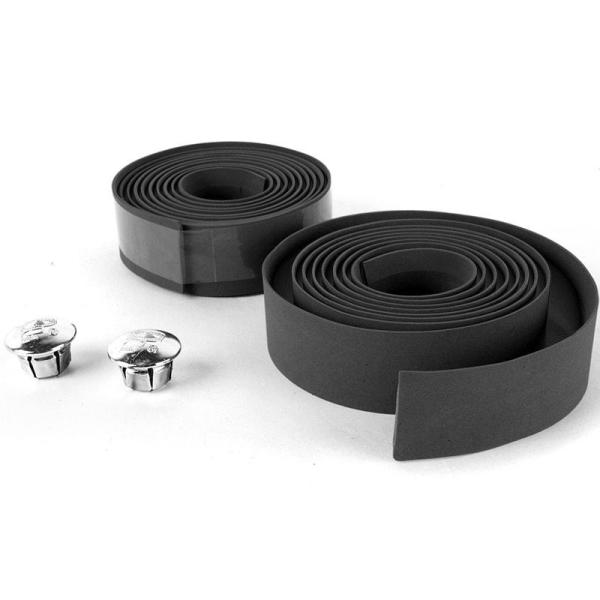 2個セット 滑り止め 自転車 バーテープ ハンドル 安全保護 エンドキャップ付き#黒