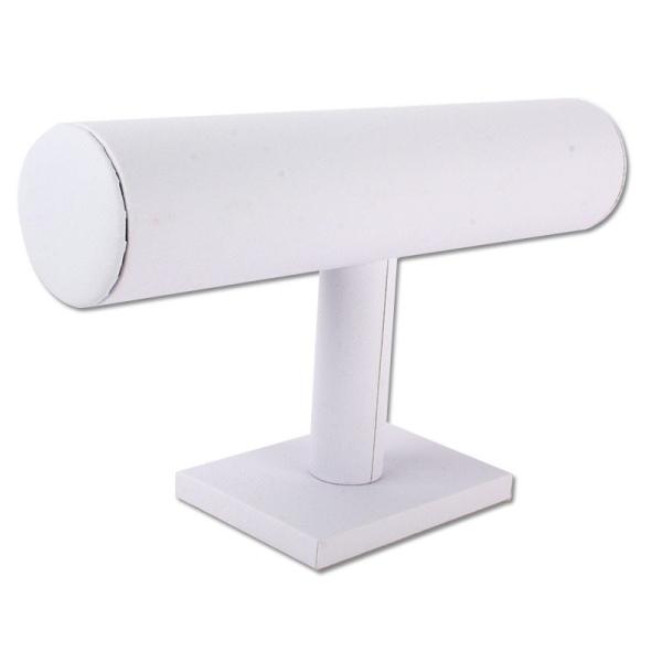 アクセサリー収納 合成革 腕時計ディスプレイ ブレスレットスタンド#白